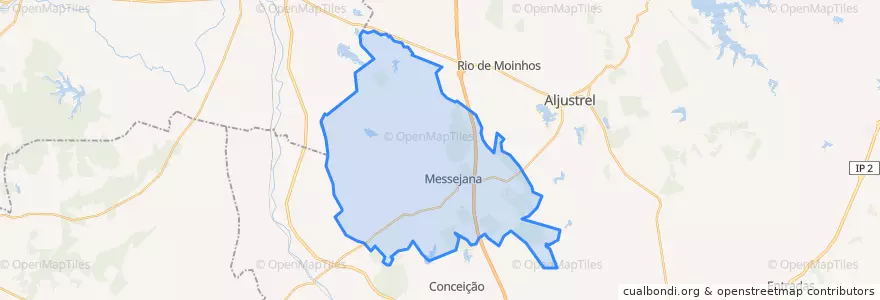 Mapa de ubicacion de Messejana.