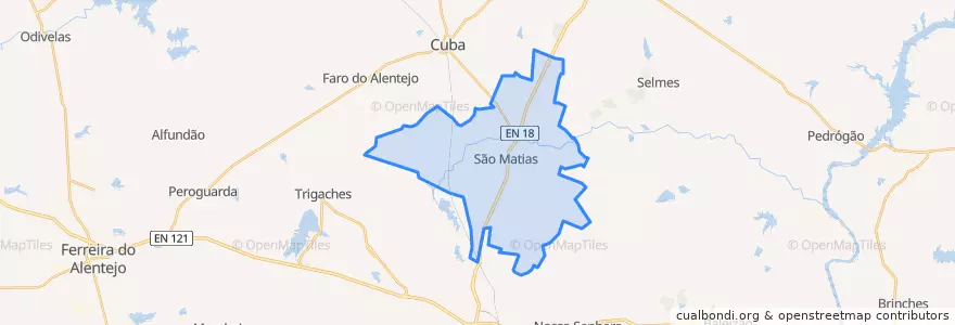 Mapa de ubicacion de São Matias.