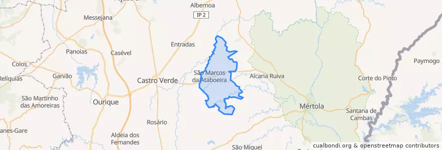 Mapa de ubicacion de São Marcos da Ataboeira.