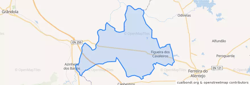 Mapa de ubicacion de Figueira dos Cavaleiros.