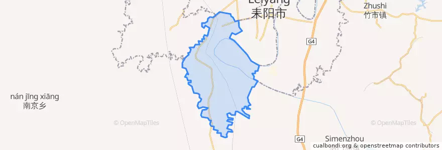 Mapa de ubicacion de Zaoshijie.