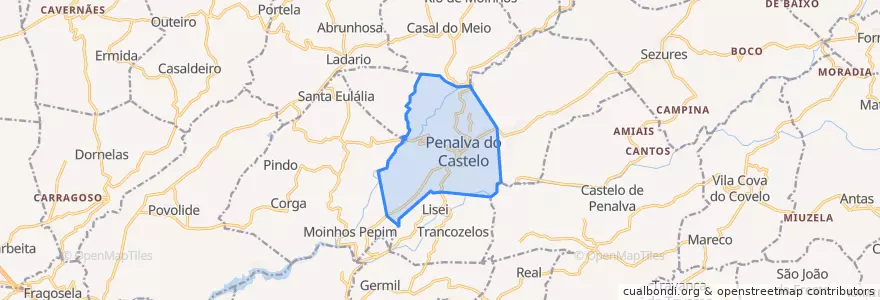 Mapa de ubicacion de Ínsua.