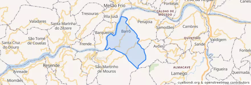 Mapa de ubicacion de Barrô.