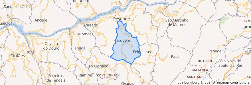 Mapa de ubicacion de Cárquere.