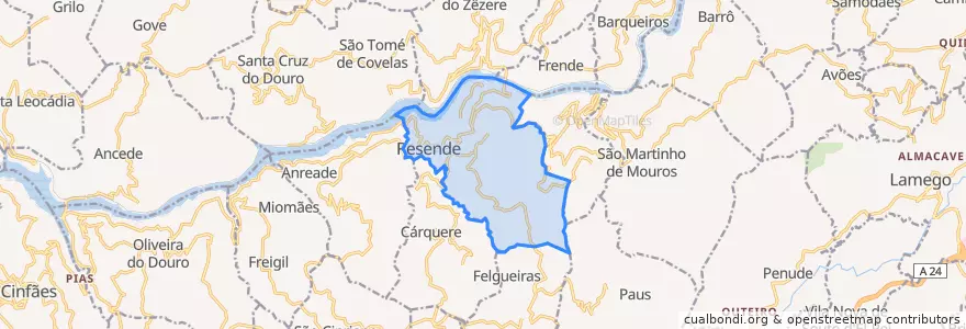 Mapa de ubicacion de Resende.