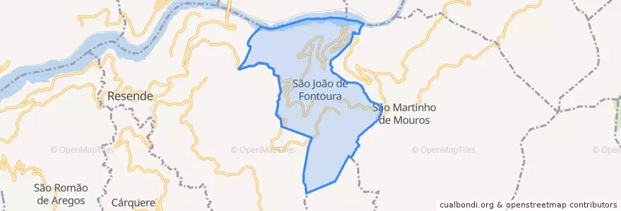 Mapa de ubicacion de São João de Fontoura.