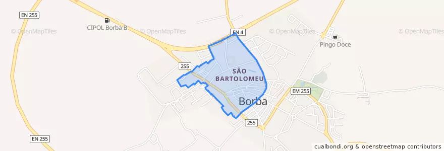 Mapa de ubicacion de São Bartolomeu.
