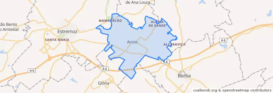 Mapa de ubicacion de Arcos.