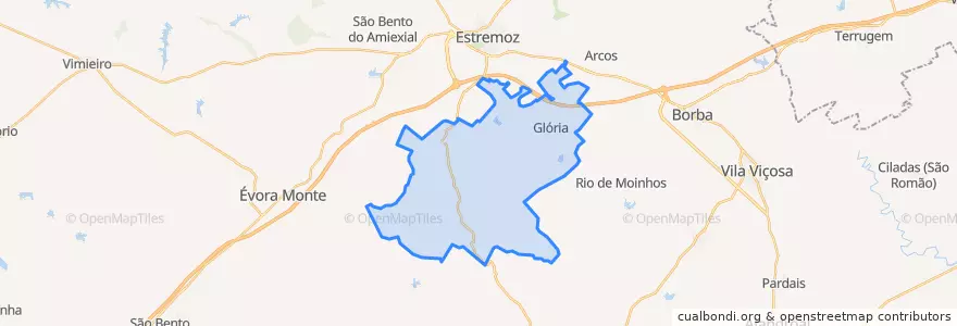 Mapa de ubicacion de Glória.
