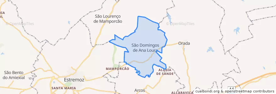 Mapa de ubicacion de São Domingos de Ana Loura.