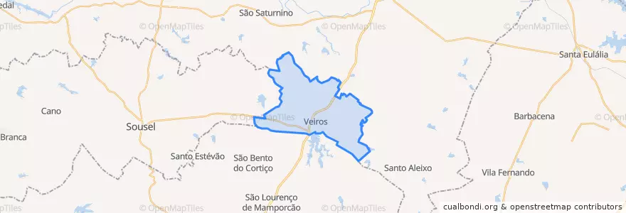 Mapa de ubicacion de Veiros.