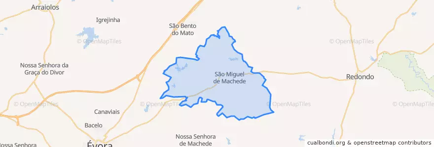 Mapa de ubicacion de São Miguel de Machede.