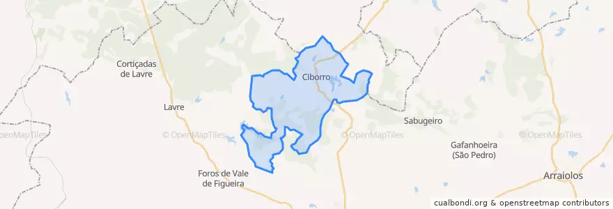 Mapa de ubicacion de Ciborro.
