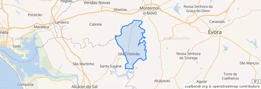 Mapa de ubicacion de São Cristóvão.