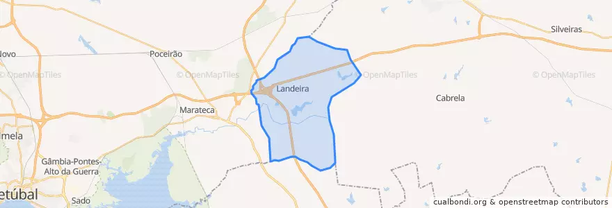 Mapa de ubicacion de Landeira.