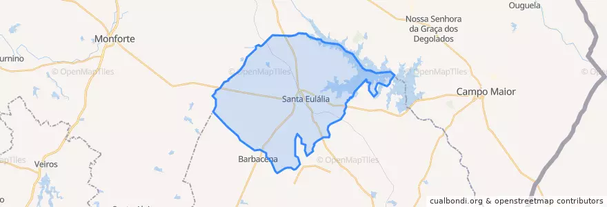 Mapa de ubicacion de Santa Eulália.