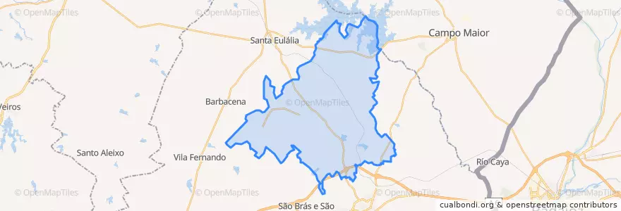 Mapa de ubicacion de São Vicente e Ventosa.