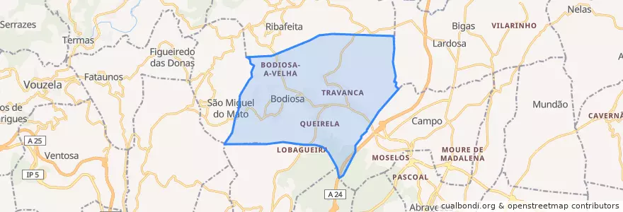 Mapa de ubicacion de Bodiosa.