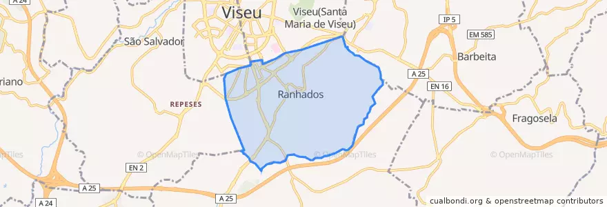 Mapa de ubicacion de Ranhados.