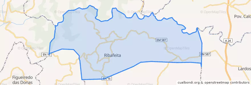 Mapa de ubicacion de Ribafeita.