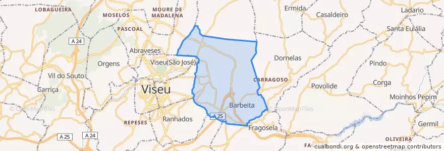 Mapa de ubicacion de Rio de Loba.