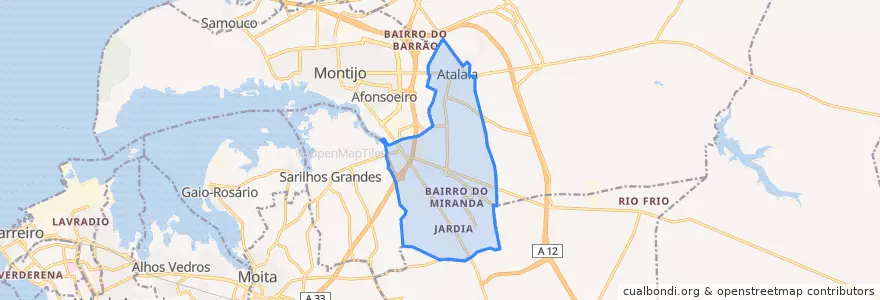 Mapa de ubicacion de Atalaia e Alto Estanqueiro-Jardia.