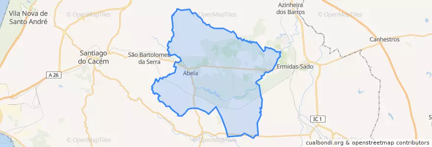 Mapa de ubicacion de Abela.