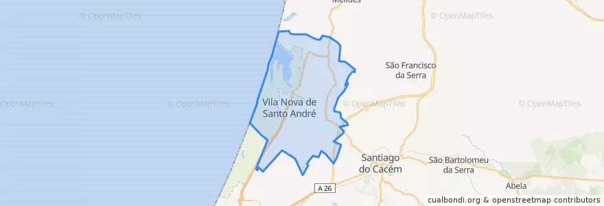 Mapa de ubicacion de Santo André.
