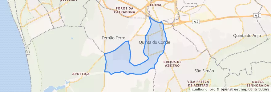 Mapa de ubicacion de Quinta do Conde.