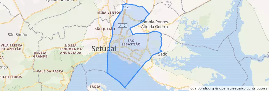 Mapa de ubicacion de São Sebastião.