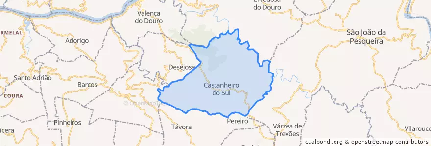 Mapa de ubicacion de Castanheiro do Sul.