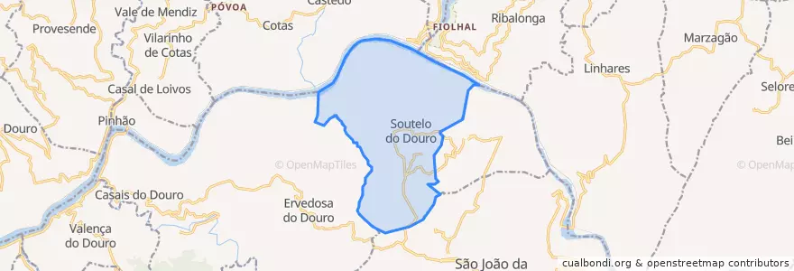 Mapa de ubicacion de Soutelo do Douro.