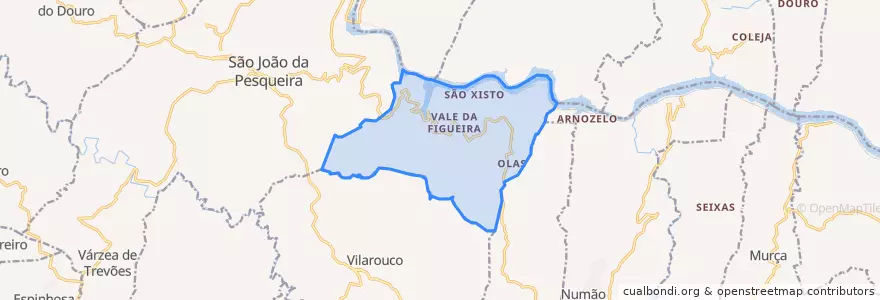 Mapa de ubicacion de Vale da Figueira.