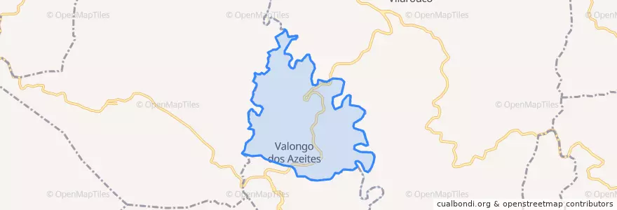 Mapa de ubicacion de Valongo dos Azeites.