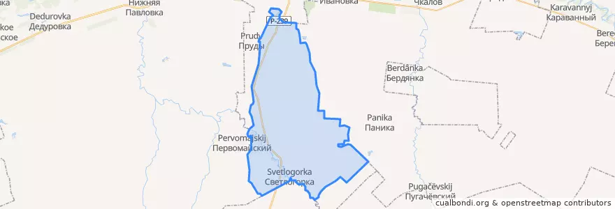 Mapa de ubicacion de Экспериментальный сельсовет.