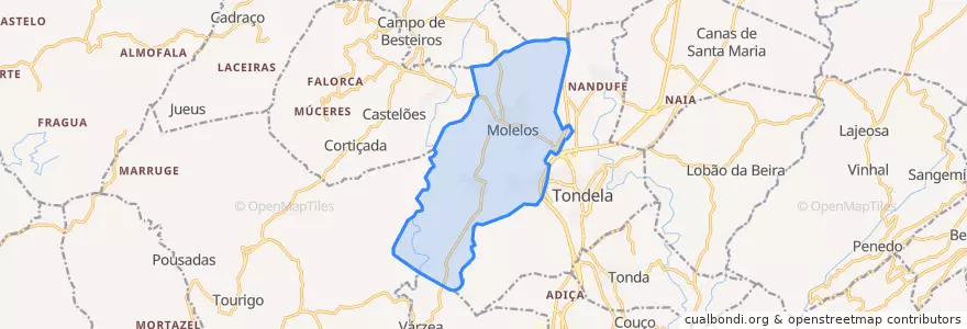Mapa de ubicacion de Molelos.