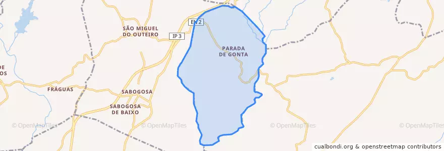 Mapa de ubicacion de Parada de Gonta.