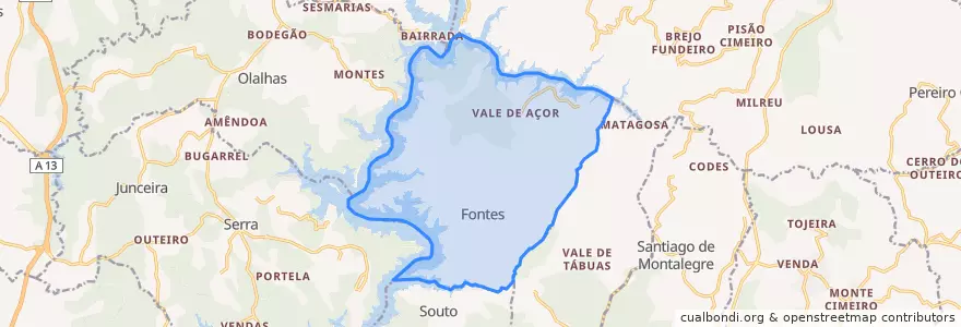 Mapa de ubicacion de Fontes.