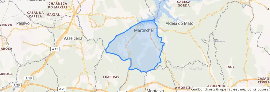 Mapa de ubicacion de Martinchel.