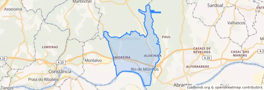 Mapa de ubicacion de Rio de Moinhos.