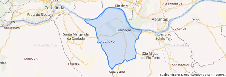 Mapa de ubicacion de Tramagal.