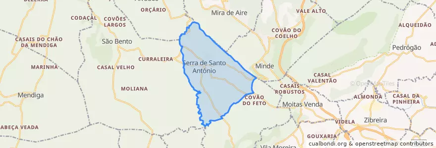 Mapa de ubicacion de Serra de Santo António.