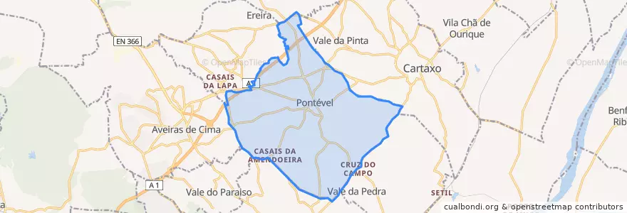 Mapa de ubicacion de Pontével.