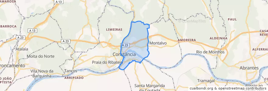 Mapa de ubicacion de Constância.