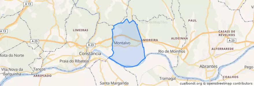 Mapa de ubicacion de Montalvo.