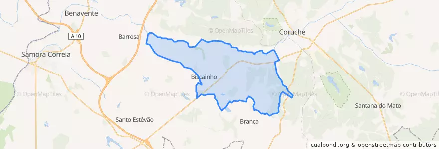 Mapa de ubicacion de Biscainho.