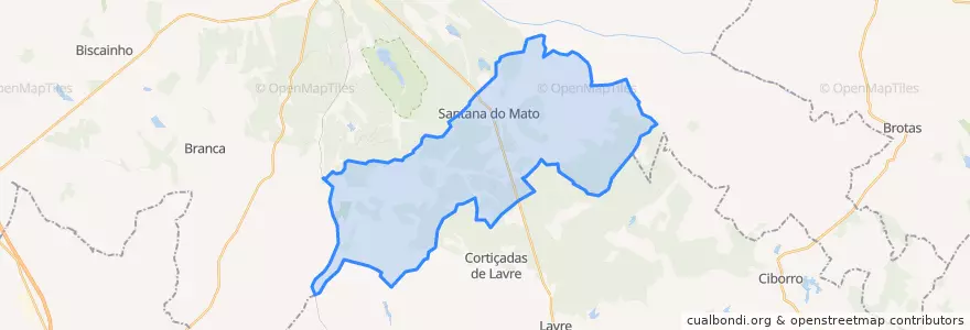 Mapa de ubicacion de Santana do Mato.