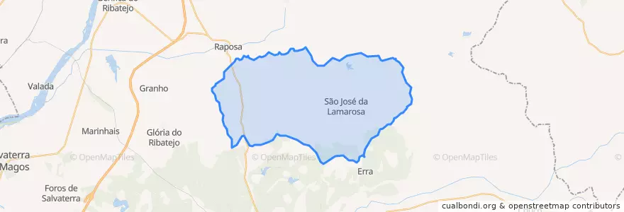 Mapa de ubicacion de São José da Lamarosa.