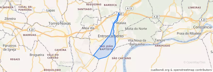 Mapa de ubicacion de São João Baptista.