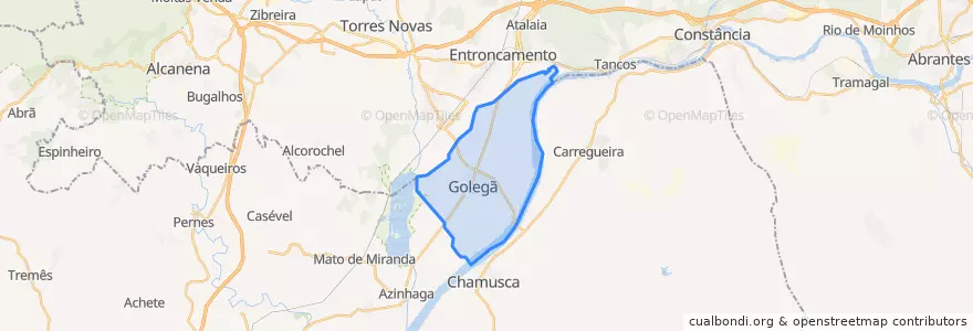 Mapa de ubicacion de Golegã.